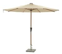 Premium aurinkovarjo 300 cm beige/ tiikki led valoilla